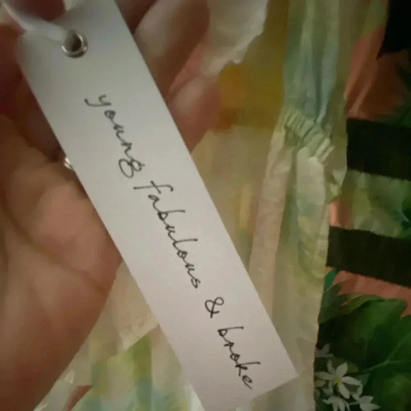 Young Fabulous & Broke Cruz Open Back Ruffled Maxi Dress Papaya Summer of Love S - Picture 11 of 16